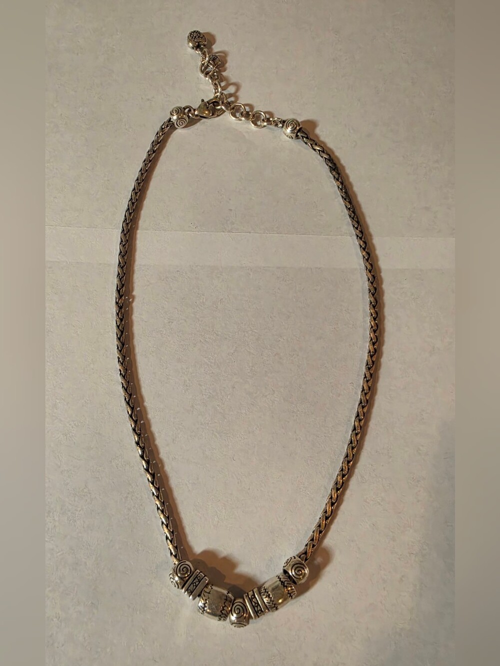 Brighton Silver Plated Chain Necklace with Decorative Charms